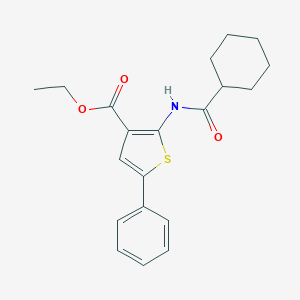 molecular formula C20H23NO3S B291348 ethyl 2-cyclohexaneamido-5-phenylthiophene-3-carboxylate 