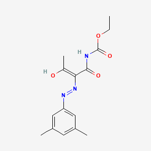 ethyl N-{2-[2-(3,5-dimethylphenyl)hydrazono]-3-oxobutanoyl}carbamate