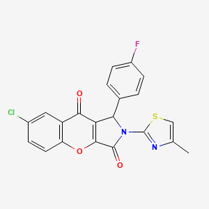 7-Chloro-1-(4-fluorophenyl)-2-(4-methylthiazol-2-yl)-1,2-dihydrochromeno[2,3-c]pyrrole-3,9-dione