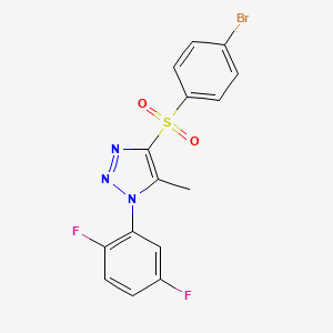 4-(4-Bromophenyl)sulfonyl-1-(2,5-difluorophenyl)-5-methyltriazole