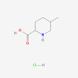 molecular formula C7H14ClNO2 B2913606 5-methylpiperidine-2-carboxylic acid hydrochloride CAS No. 661459-01-4