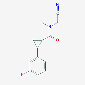 molecular formula C13H13FN2O B2913618 N-(cyanomethyl)-2-(3-fluorophenyl)-N-methylcyclopropane-1-carboxamide CAS No. 1311677-10-7