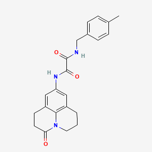 molecular formula C22H23N3O3 B2913645 N'-[(4-methylphenyl)methyl]-N-{2-oxo-1-azatricyclo[7.3.1.0^{5,13}]trideca-5,7,9(13)-trien-7-yl}ethanediamide CAS No. 898412-16-3