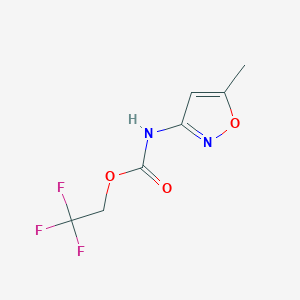 molecular formula C7H7F3N2O3 B2913654 2,2,2-trifluoroethyl N-(5-methyl-1,2-oxazol-3-yl)carbamate CAS No. 875858-79-0