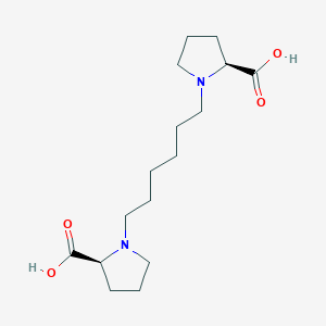 molecular formula C16H28N2O4 B2913714 1-(6-(L-PROLINE-1-YL)-HEXYL)-L-PROLINE CAS No. 1820570-83-9