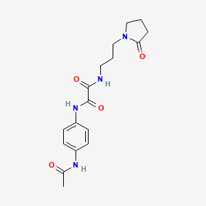 molecular formula C17H22N4O4 B2913754 N'-(4-acetamidophenyl)-N-[3-(2-oxopyrrolidin-1-yl)propyl]ethanediamide CAS No. 899748-66-4