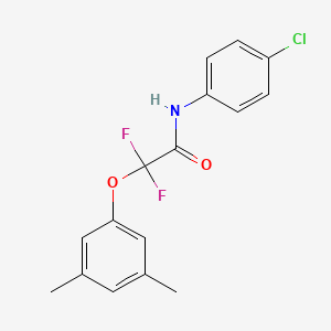 molecular formula C16H14ClF2NO2 B2913795 N-(4-chlorophenyl)-2-(3,5-dimethylphenoxy)-2,2-difluoroacetamide CAS No. 251097-61-7