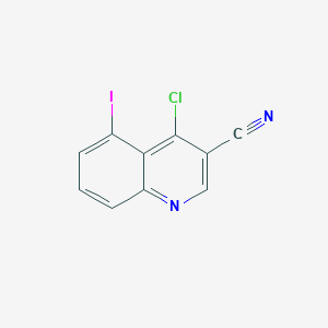 molecular formula C10H4ClIN2 B2913818 4-Chloro-5-iodoquinoline-3-carbonitrile CAS No. 2091427-24-4