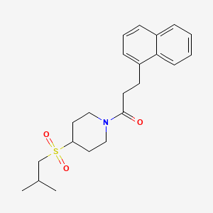 1-(4-(Isobutylsulfonyl)piperidin-1-yl)-3-(naphthalen-1-yl)propan-1-one