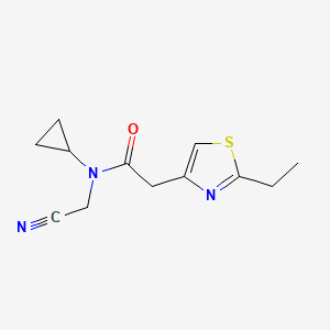 molecular formula C12H15N3OS B2913858 N-(cyanomethyl)-N-cyclopropyl-2-(2-ethyl-1,3-thiazol-4-yl)acetamide CAS No. 1258711-17-9