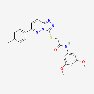 molecular formula C22H21N5O3S B2913859 N-(3,5-dimethoxyphenyl)-2-((6-(p-tolyl)-[1,2,4]triazolo[4,3-b]pyridazin-3-yl)thio)acetamide CAS No. 894043-49-3