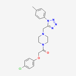 2-(4-chlorophenoxy)-1-(4-((1-(p-tolyl)-1H-tetrazol-5-yl)methyl)piperazin-1-yl)ethanone