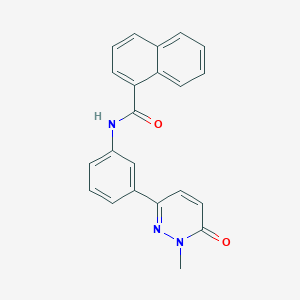molecular formula C22H17N3O2 B2913874 N-(3-(1-methyl-6-oxo-1,6-dihydropyridazin-3-yl)phenyl)-1-naphthamide CAS No. 941888-52-4