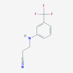 molecular formula C10H9F3N2 B2913887 3-{[3-(Trifluoromethyl)phenyl]amino}propanenitrile CAS No. 124438-60-4