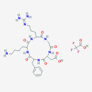 molecular formula C29H42F3N9O9 B2913896 Cyclo(-RGDfK) TFA 