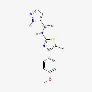 molecular formula C16H16N4O2S B2913927 N-(4-(4-methoxyphenyl)-5-methylthiazol-2-yl)-1-methyl-1H-pyrazole-5-carboxamide CAS No. 1172558-39-2