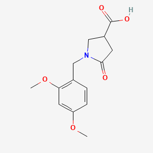 molecular formula C14H17NO5 B2913930 1-(2,4-Dimethoxybenzyl)-5-oxopyrrolidine-3-carboxylic acid CAS No. 304858-45-5