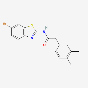 molecular formula C17H15BrN2OS B2913963 N-(6-bromo-1,3-benzothiazol-2-yl)-2-(3,4-dimethylphenyl)acetamide CAS No. 921861-40-7