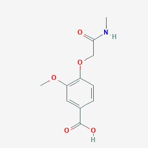 molecular formula C11H13NO5 B2913968 3-Methoxy-4-[(methylcarbamoyl)methoxy]benzoic acid CAS No. 1016704-64-5