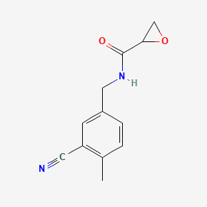 molecular formula C12H12N2O2 B2913988 N-[(3-Cyano-4-methylphenyl)methyl]oxirane-2-carboxamide CAS No. 2411245-50-4