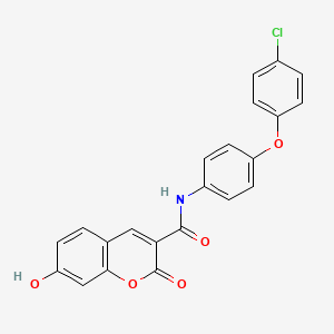 molecular formula C22H14ClNO5 B2914049 N-[4-(4-chlorophenoxy)phenyl]-7-hydroxy-2-oxo-2H-chromene-3-carboxamide CAS No. 310451-01-5