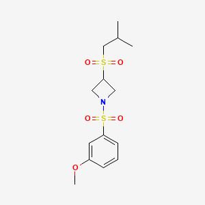 B2914052 3-(Isobutylsulfonyl)-1-((3-methoxyphenyl)sulfonyl)azetidine CAS No. 1797633-03-4