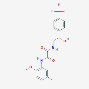 molecular formula C19H19F3N2O4 B2914070 N'-{2-hydroxy-2-[4-(trifluoromethyl)phenyl]ethyl}-N-(2-methoxy-5-methylphenyl)ethanediamide CAS No. 1351660-31-5