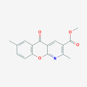 molecular formula C16H13NO4 B2914071 methyl 2,7-dimethyl-5-oxo-5H-chromeno[2,3-b]pyridine-3-carboxylate CAS No. 338751-36-3