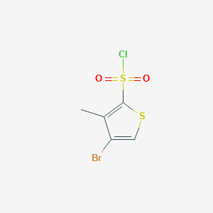molecular formula C5H4BrClO2S2 B2914075 4-Bromo-3-methylthiophene-2-sulfonyl chloride CAS No. 1421605-99-3