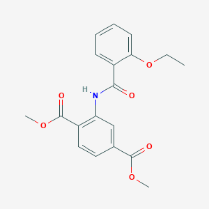 molecular formula C19H19NO6 B291411 Dimethyl 2-[(2-ethoxybenzoyl)amino]terephthalate 