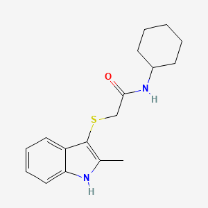 N-cyclohexyl-2-((2-methyl-1H-indol-3-yl)thio)acetamide