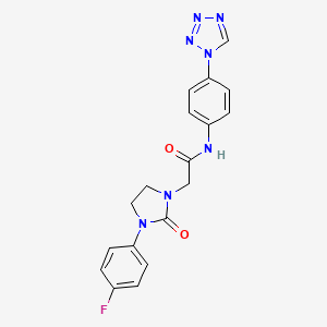 N-(4-(1H-tetrazol-1-yl)phenyl)-2-(3-(4-fluorophenyl)-2-oxoimidazolidin-1-yl)acetamide