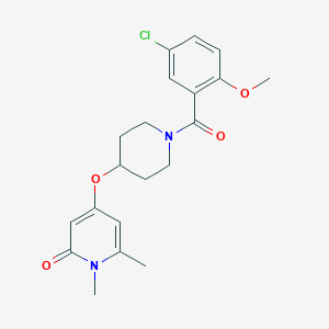4-((1-(5-chloro-2-methoxybenzoyl)piperidin-4-yl)oxy)-1,6-dimethylpyridin-2(1H)-one