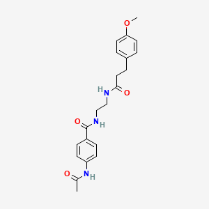 4-acetamido-N-(2-(3-(4-methoxyphenyl)propanamido)ethyl)benzamide