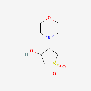 molecular formula C8H15NO4S B2914150 4-Morpholin-4-yl-1,1-dioxothiolan-3-ol CAS No. 53381-43-4