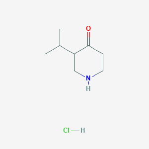 molecular formula C8H16ClNO B2914162 3-Isopropylpiperidin-4-one hcl CAS No. 1425366-30-8; 150668-81-8