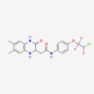 B2914166 N-[4-(2-chloro-1,1,2-trifluoroethoxy)phenyl]-2-(6,7-dimethyl-3-oxo-1,2,3,4-tetrahydroquinoxalin-2-yl)acetamide CAS No. 1093680-97-7