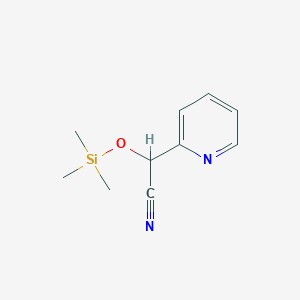 molecular formula C10H14N2OSi B2914175 2-(Pyridin-2-yl)-2-[(trimethylsilyl)oxy]acetonitrile CAS No. 71189-77-0