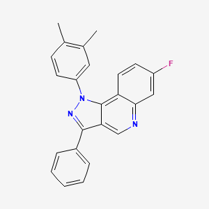 molecular formula C24H18FN3 B2914178 1-(3,4-dimethylphenyl)-7-fluoro-3-phenyl-1H-pyrazolo[4,3-c]quinoline CAS No. 901045-08-7