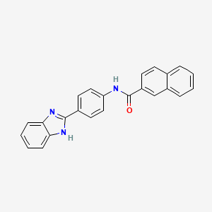 molecular formula C24H17N3O B2914185 N-(4-(1H-benzo[d]imidazol-2-yl)phenyl)-2-naphthamide CAS No. 476634-08-9