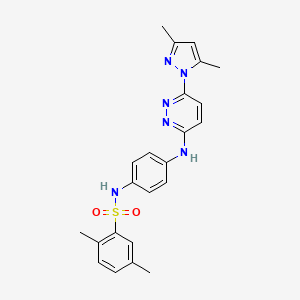 N-(4-((6-(3,5-dimethyl-1H-pyrazol-1-yl)pyridazin-3-yl)amino)phenyl)-2,5-dimethylbenzenesulfonamide
