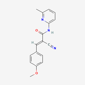 (2E)-2-cyano-3-(4-methoxyphenyl)-N-(6-methylpyridin-2-yl)prop-2-enamide