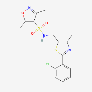 N-((2-(2-chlorophenyl)-4-methylthiazol-5-yl)methyl)-3,5-dimethylisoxazole-4-sulfonamide