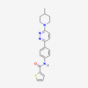 N-(4-(6-(4-methylpiperidin-1-yl)pyridazin-3-yl)phenyl)thiophene-2-carboxamide