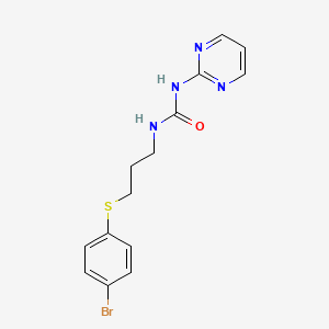 1-(3-((4-Bromophenyl)thio)propyl)-3-(pyrimidin-2-yl)urea
