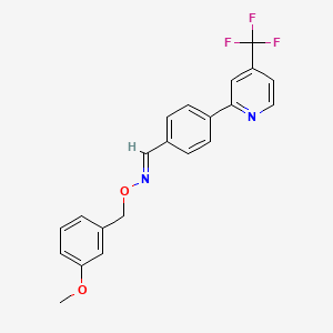 (E)-[(3-methoxyphenyl)methoxy]({4-[4-(trifluoromethyl)pyridin-2-yl]phenyl}methylidene)amine