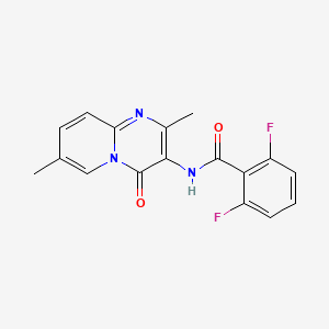 molecular formula C17H13F2N3O2 B2914223 N-(2,7-dimethyl-4-oxo-4H-pyrido[1,2-a]pyrimidin-3-yl)-2,6-difluorobenzamide CAS No. 942001-42-5