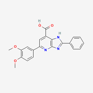 5-(3,4-dimethoxyphenyl)-2-phenyl-3H-imidazo[4,5-b]pyridine-7-carboxylic acid