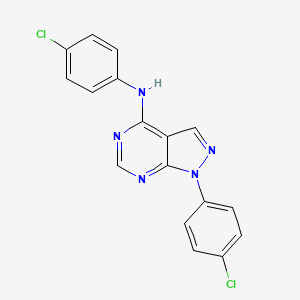 N,1-bis(4-chlorophenyl)-1H-pyrazolo[3,4-d]pyrimidin-4-amine