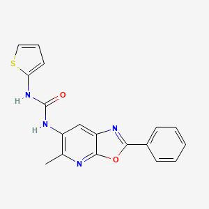 1-(5-Methyl-2-phenyloxazolo[5,4-b]pyridin-6-yl)-3-(thiophen-2-yl)urea